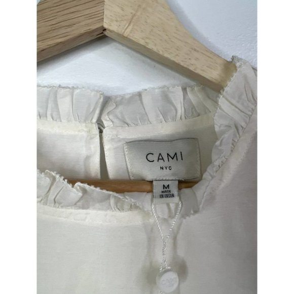 Cami NYC Georgina Blouson Flutter Long Sleeve Top Women's Ceramic Size: M NWT - Picture 5 of 10